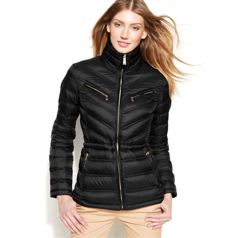 michael kors ladies packable down jacket|Michael Kors packable puffer jacket.